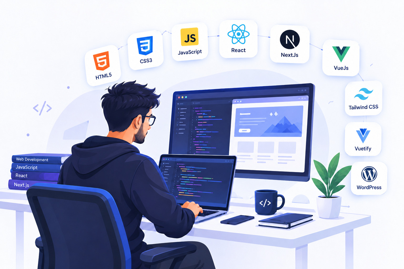 Front-end development workspace